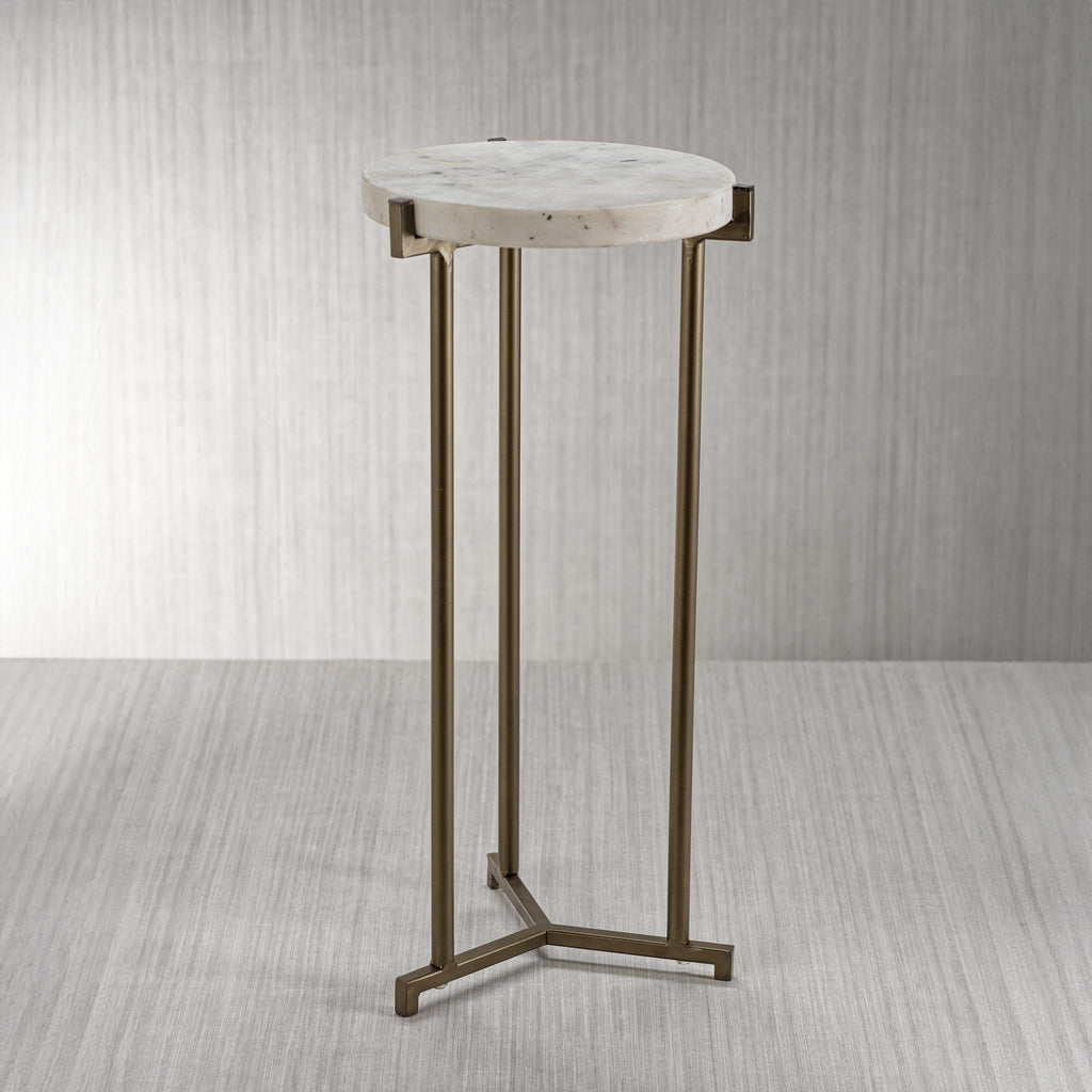 Zodax Rovigo Marble on Antique Brass Cocktail Table