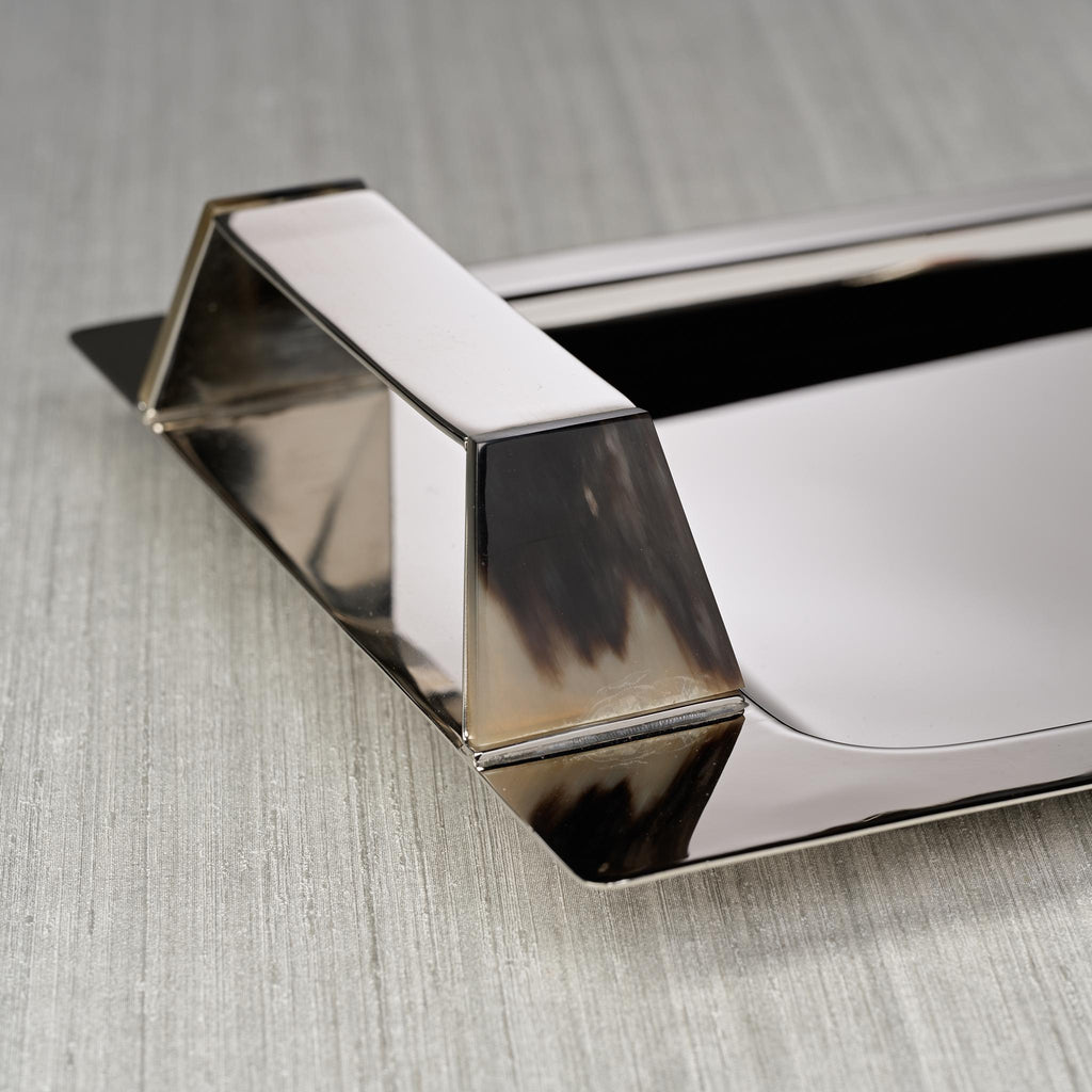 Zodax Berkane Rectangular Bar Tray with Horn Trim