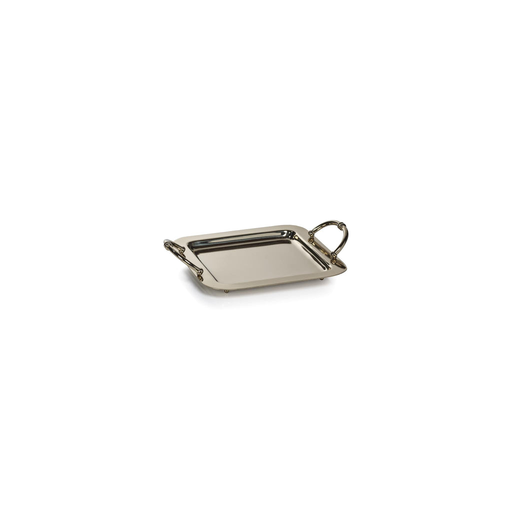 Zodax X-Small Gold Manetta Polished Steel and Brass Tray