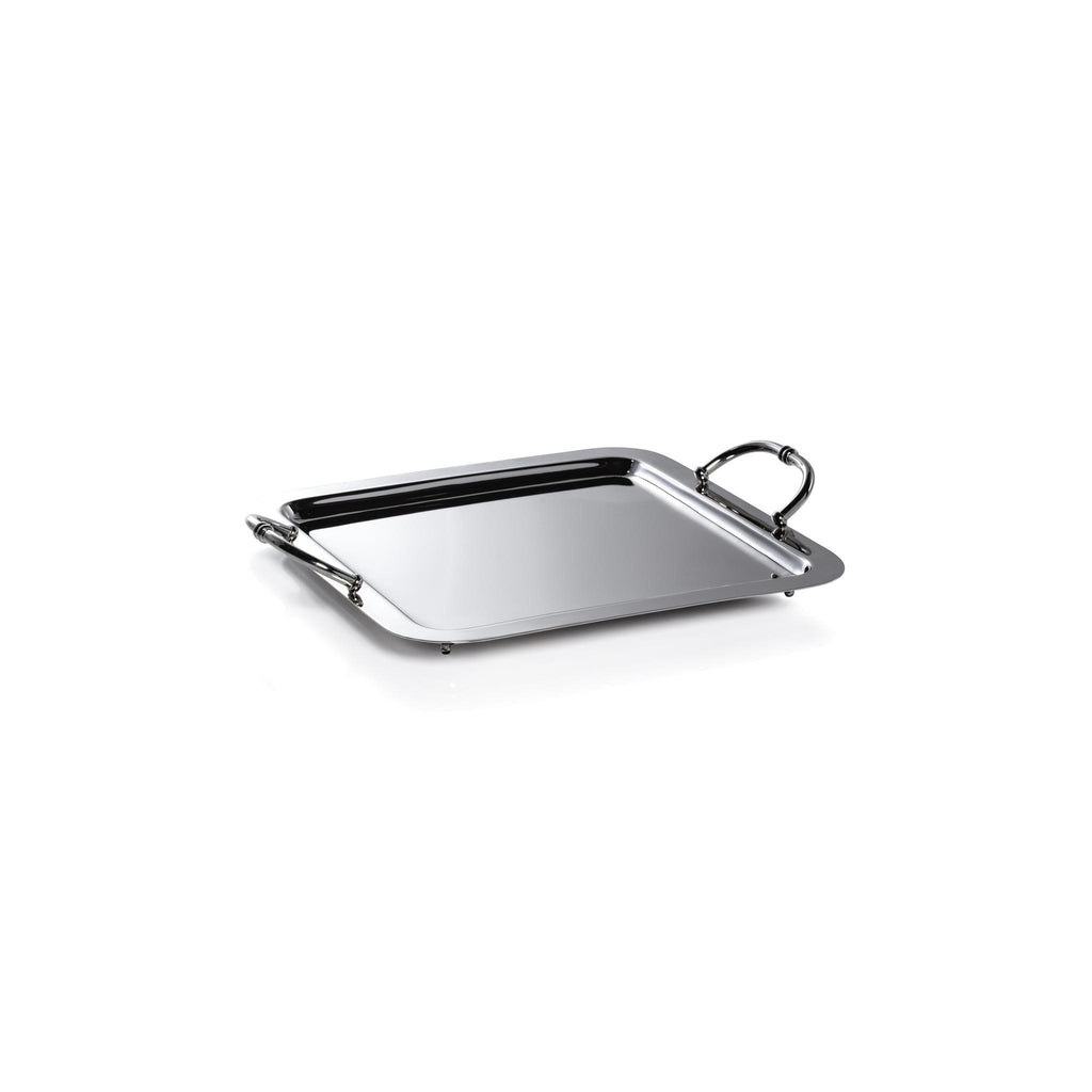 Zodax Medium Nickel Manetta Polished Steel and Brass Tray