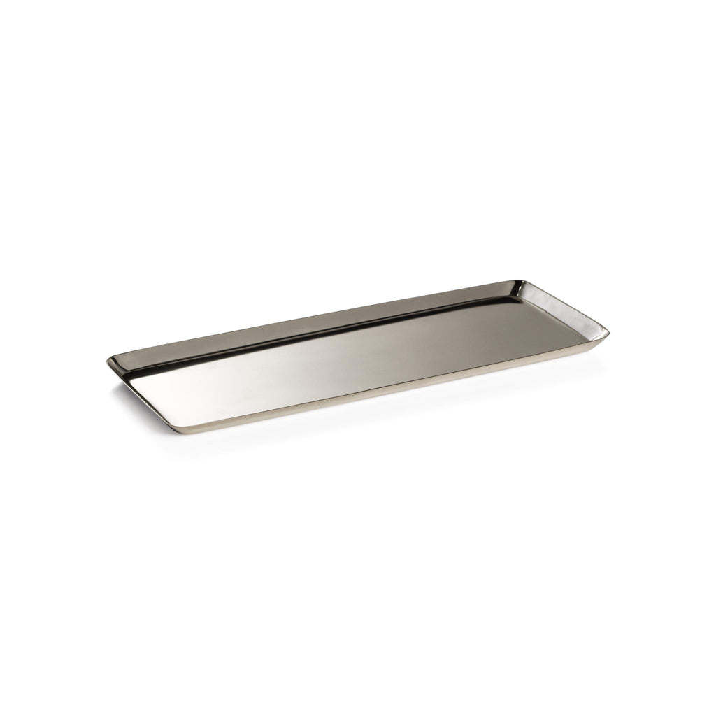 Zodax Large Gold Perpignan Versatile Rectangular Polished Steel Tray