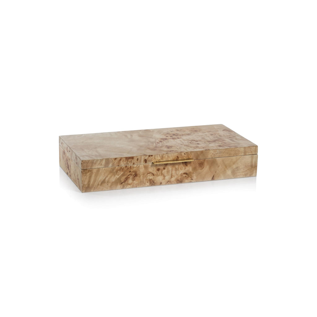 Zodax Small Bogor Burlwood Veneer Decorative Box