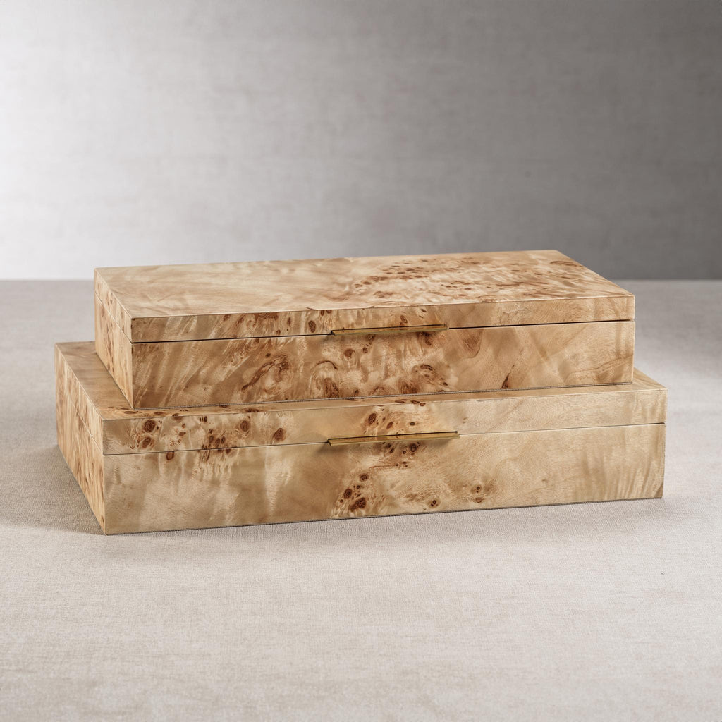 Zodax Small Bogor Burlwood Veneer Decorative Box