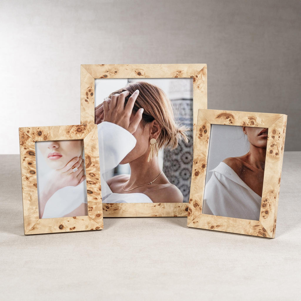 Zodax 4" x 6" Bogor Burlwood Veneer Photo Frame