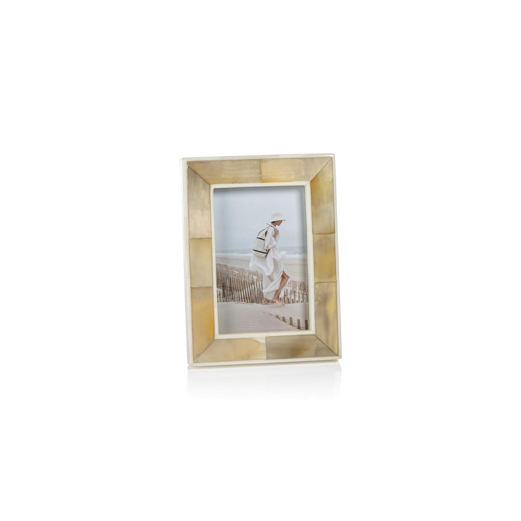 Zodax 4" x 6" Bastia Natural Horn & Bone Photo Frame