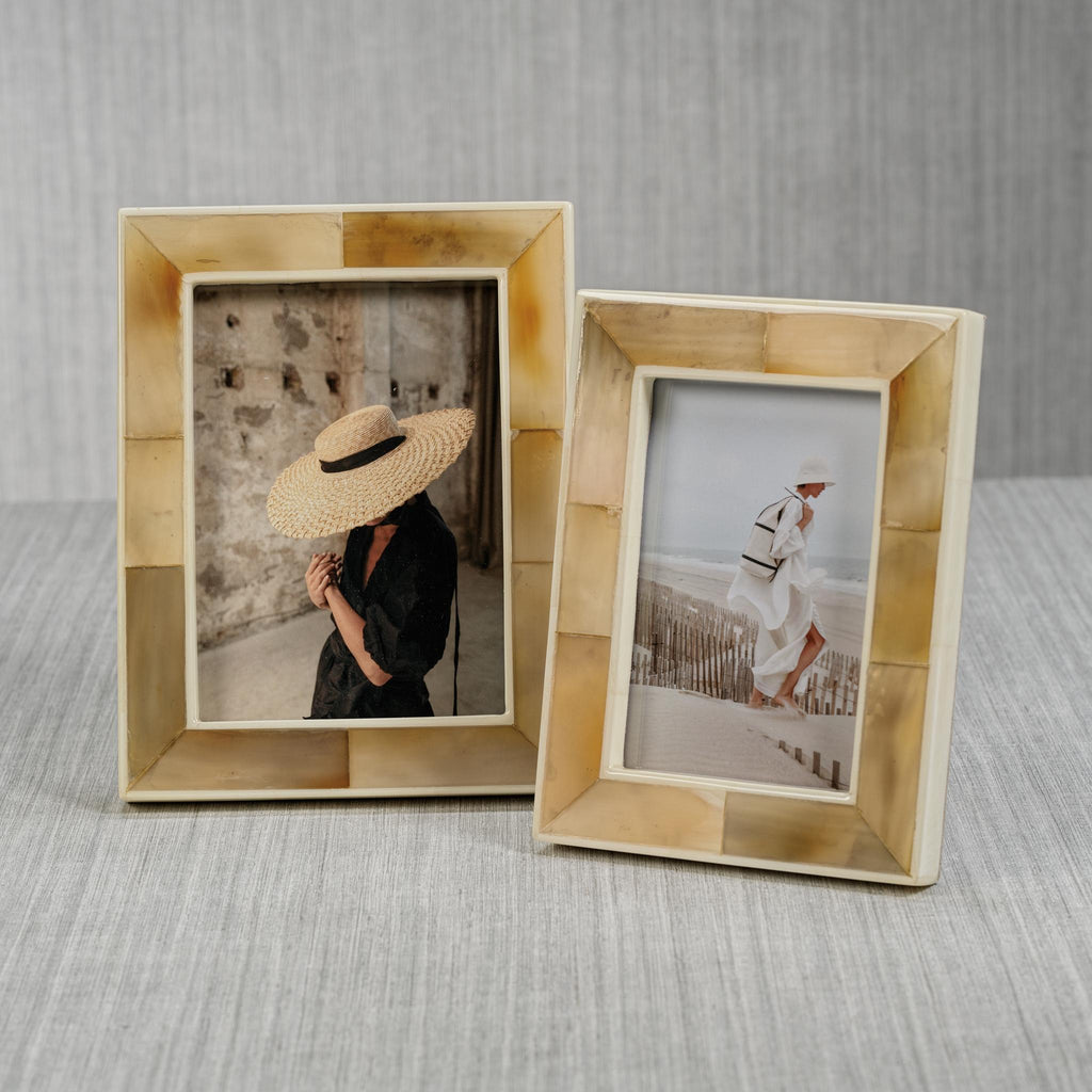 Zodax 4" x 6" Bastia Natural Horn & Bone Photo Frame