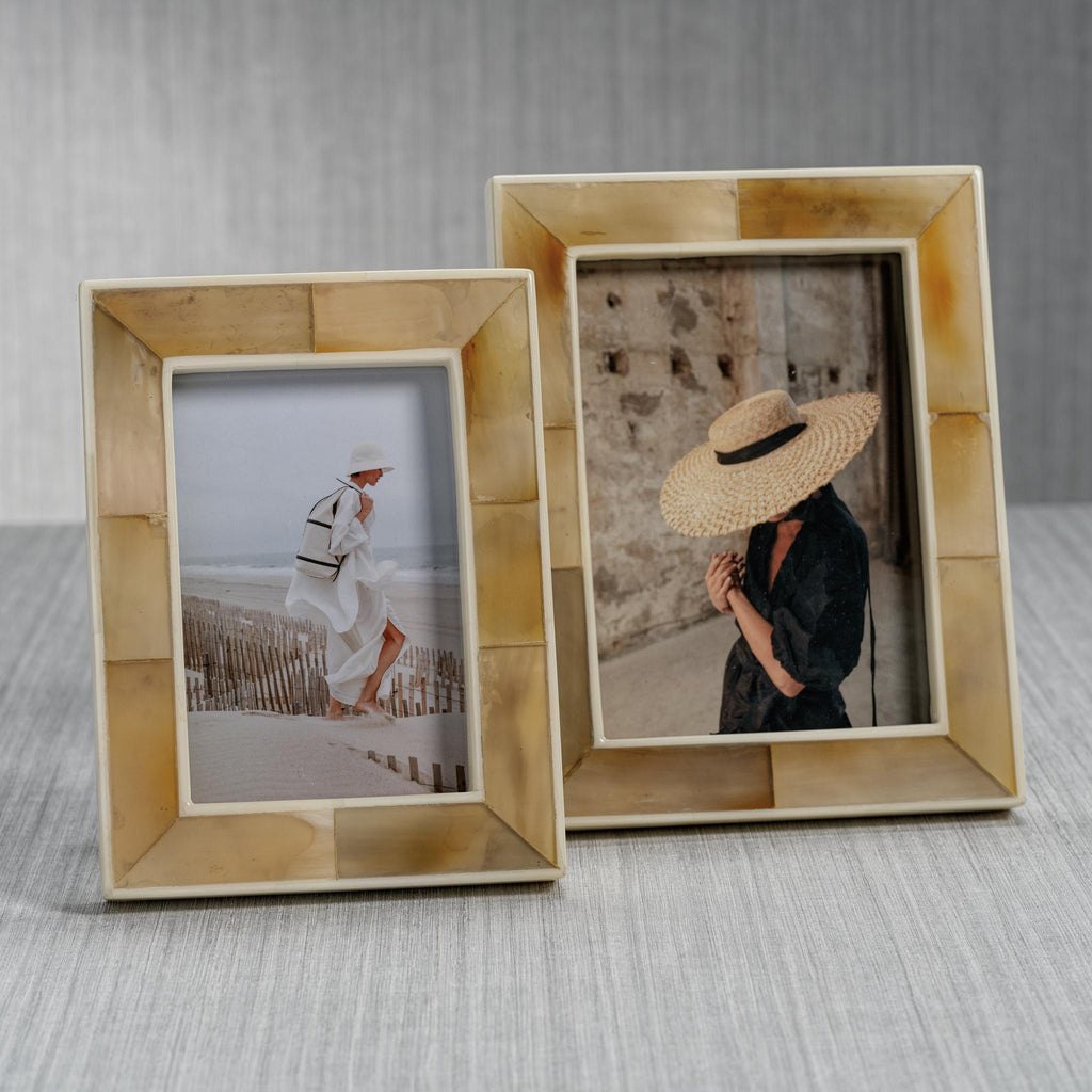 Zodax 4" x 6" Bastia Natural Horn & Bone Photo Frame