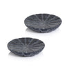 Zodax Marble Gray Kara 2-Piece Flower Marble Decorative Dish Set