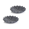 Zodax Gray Kara 2-Piece Lotus Marble Decorative Dish Set