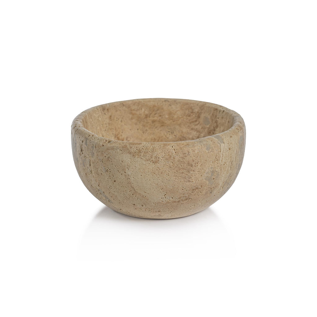 Zodax 6" Sulu MultiServe Beige Travertine Bowl