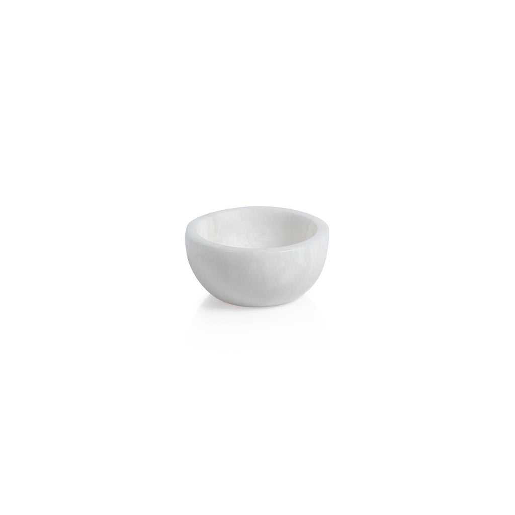 Zodax 3" Baltic MultiServe White Alabaster Bowls, Set of 2