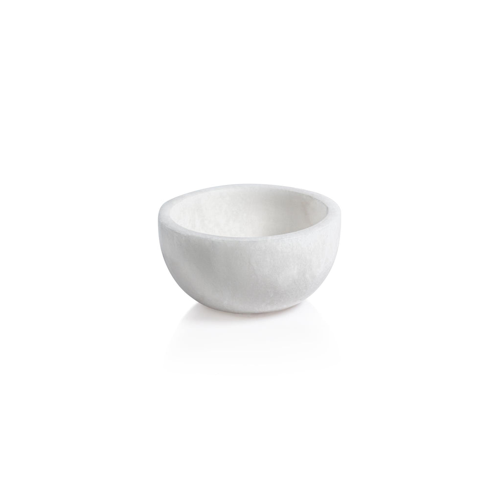 Zodax 4" Baltic MultiServe White Alabaster Bowls, Set of 2