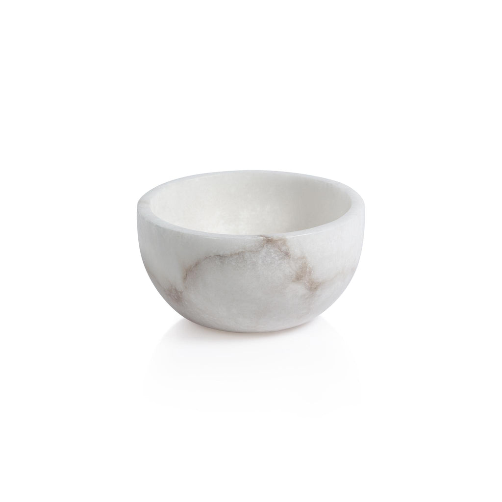 Zodax 5" Baltic MultiServe White Alabaster Bowl