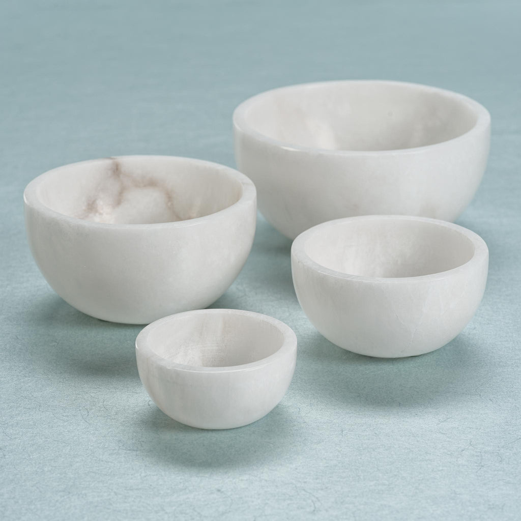 Zodax 5" Baltic MultiServe White Alabaster Bowl