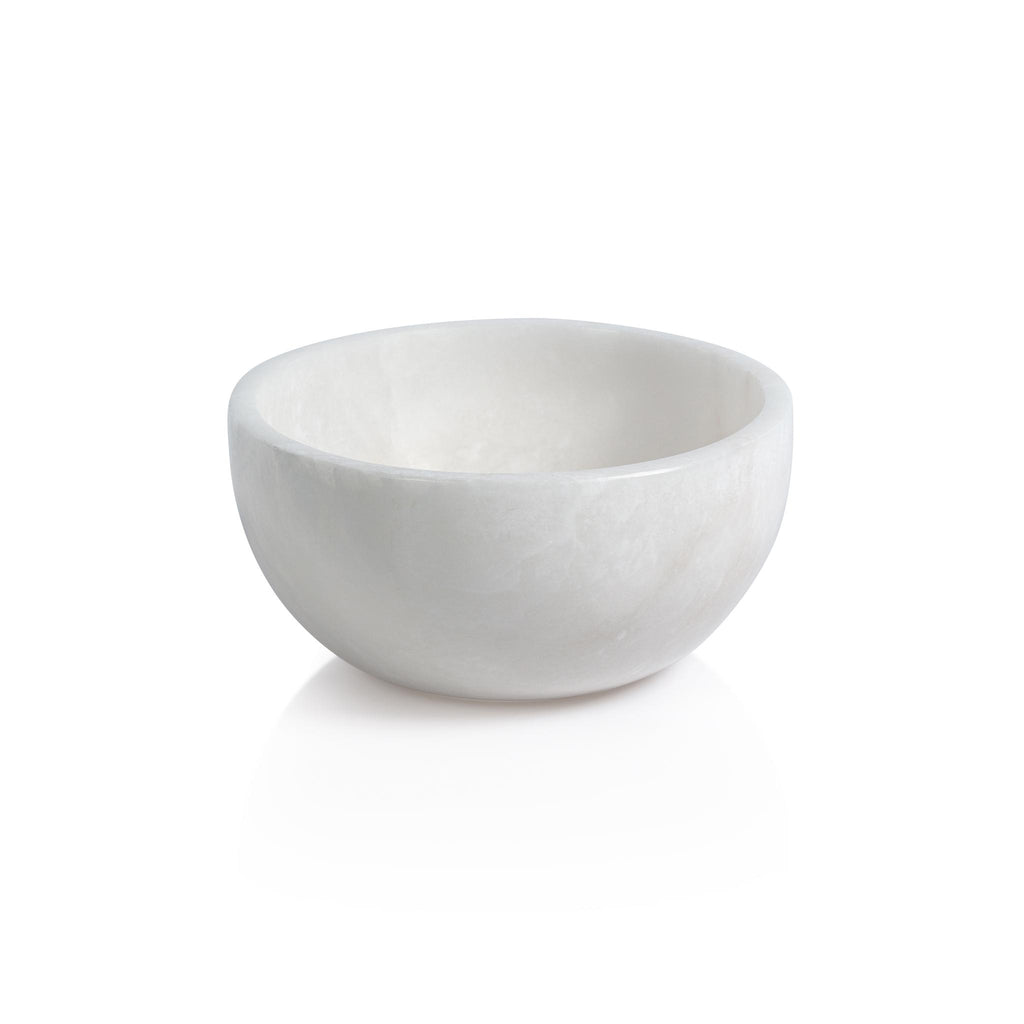 Zodax 6" Baltic MultiServe White Alabaster Bowl