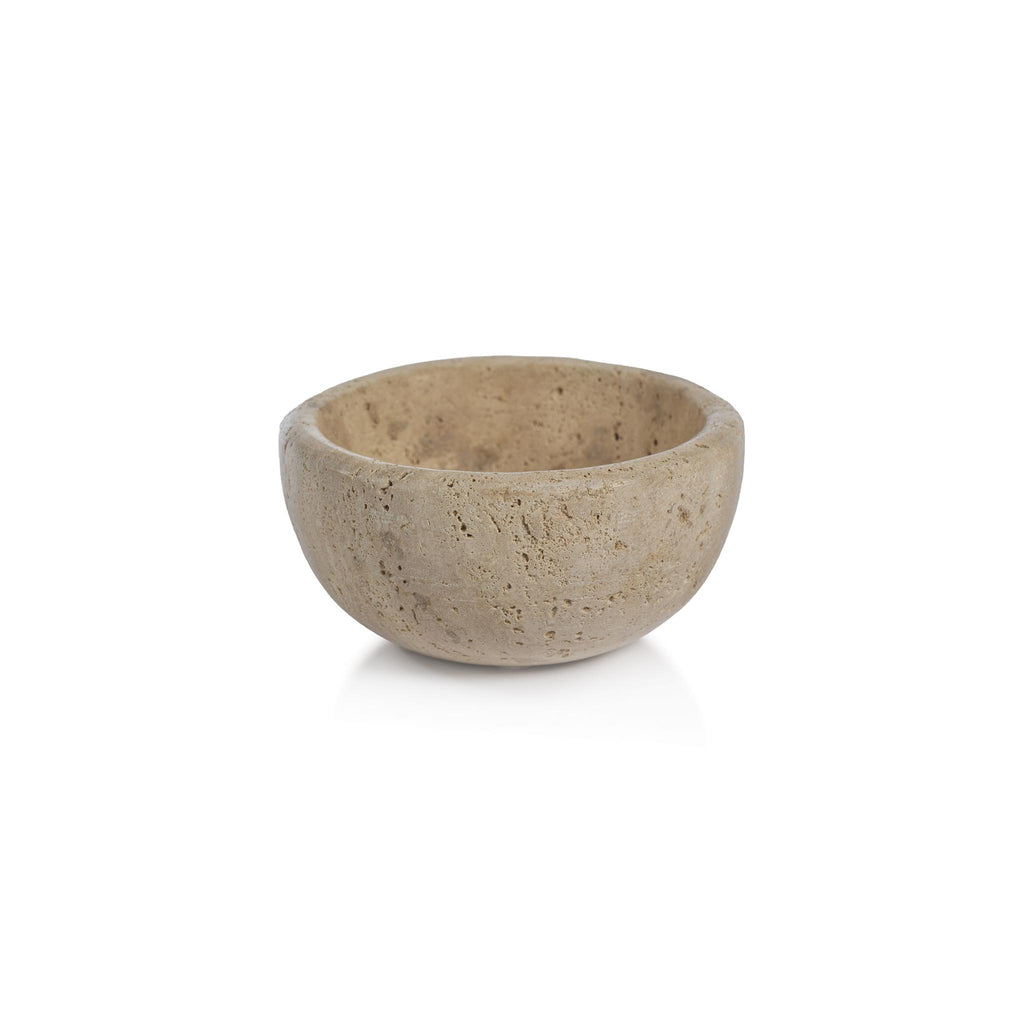 Zodax 5" Sulu MultiServe Beige Travertine Bowl