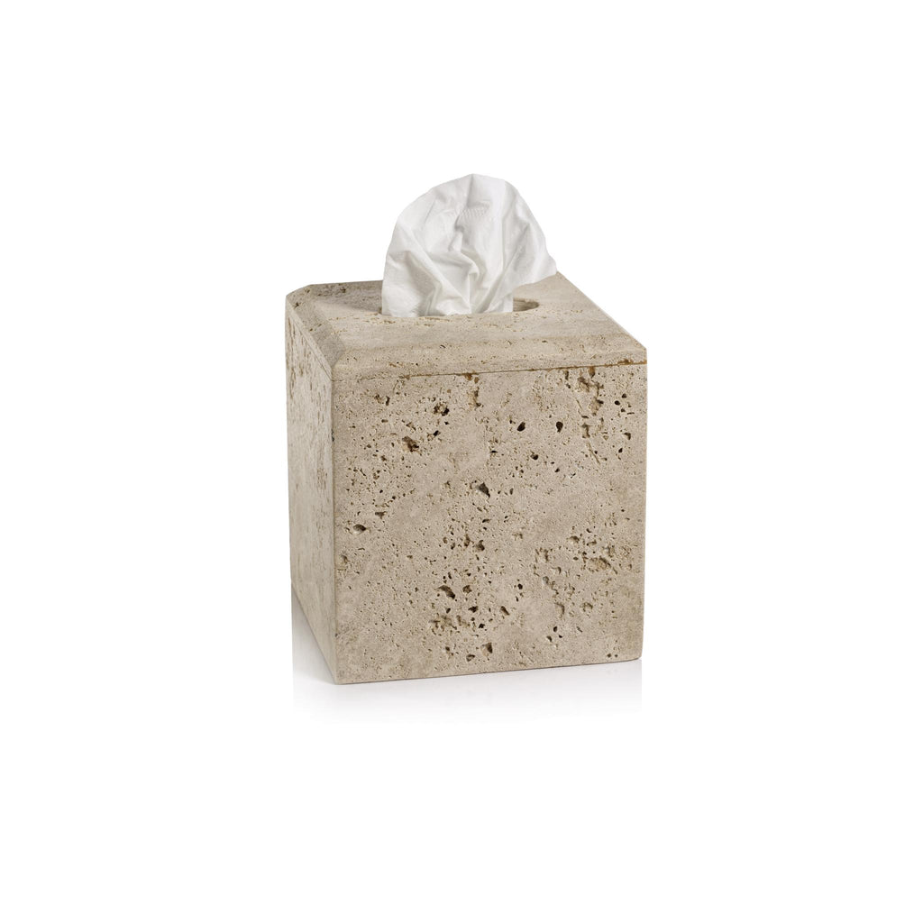 Zodax Scotia Travertine Marble Tissue Box Cover