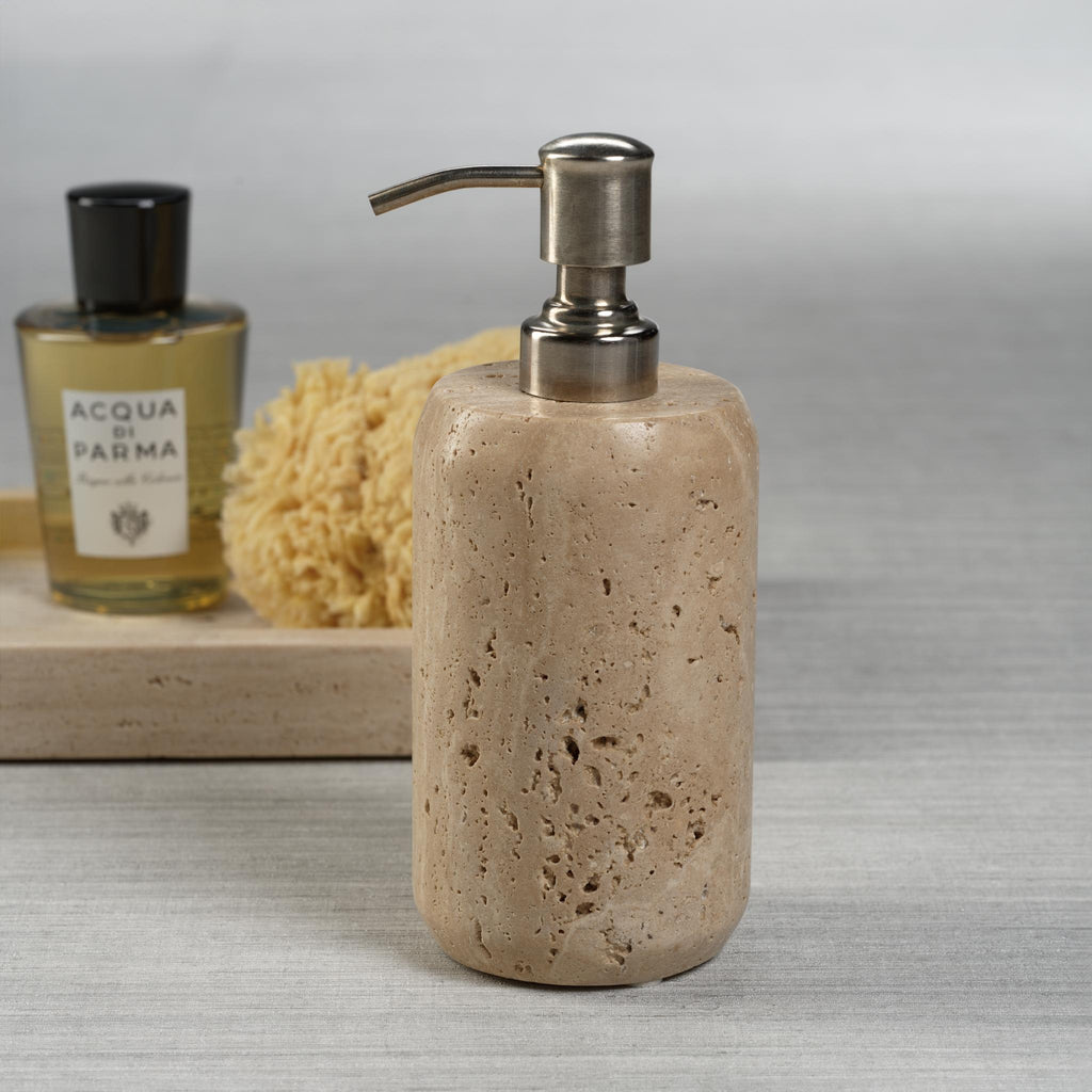 Zodax Scotia Travertine Marble Soap & Lotion Dispenser