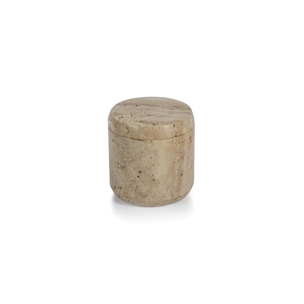 Zodax Scotia Travertine Marble Lidded Canister