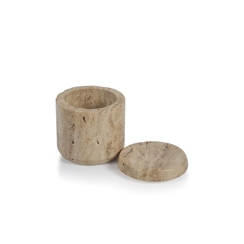 Zodax Scotia Travertine Marble Lidded Canister