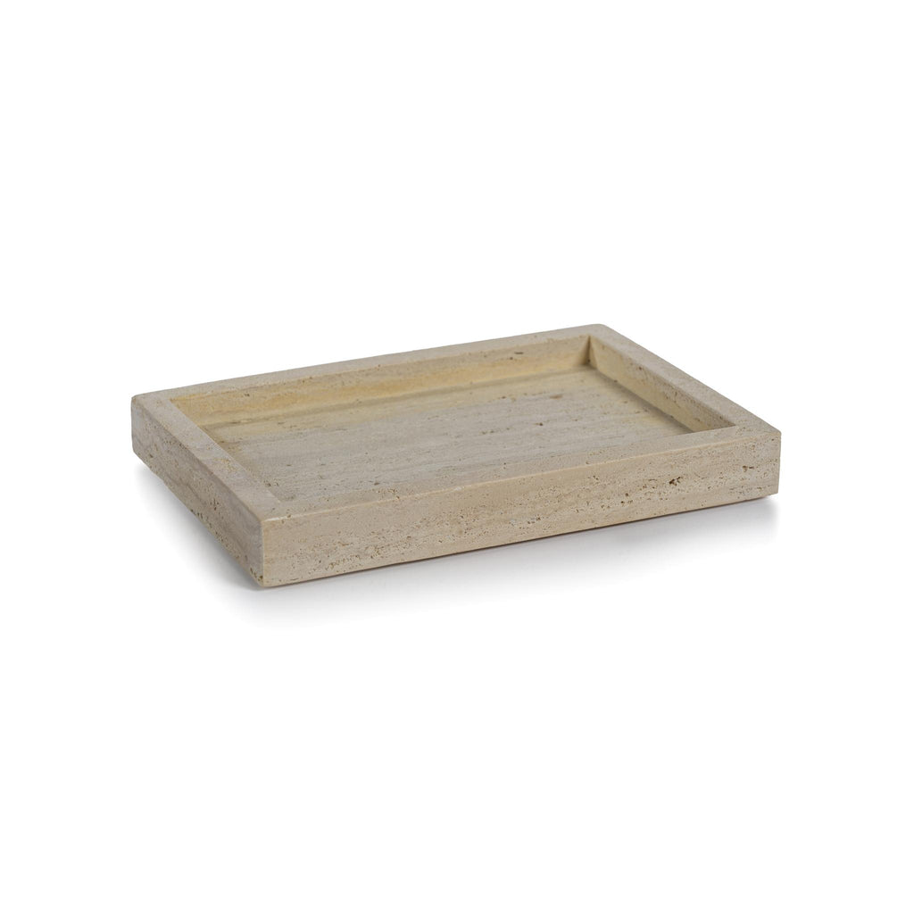 Zodax 10" x 7" Scotia Travertine Marble Vanity Tray