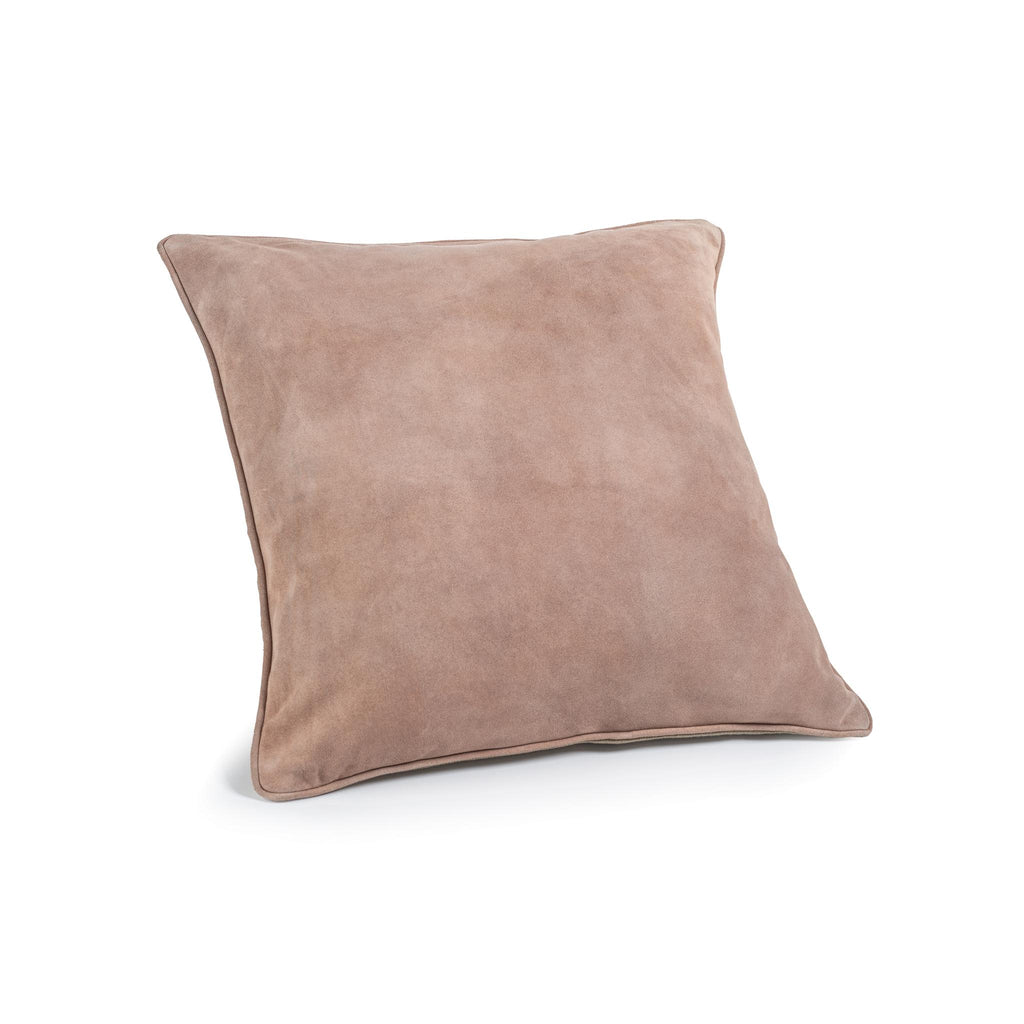 Zodax 20" x 20" Amalfi Blush Carpi Leather & Lux Linen Blend Accent Pillow