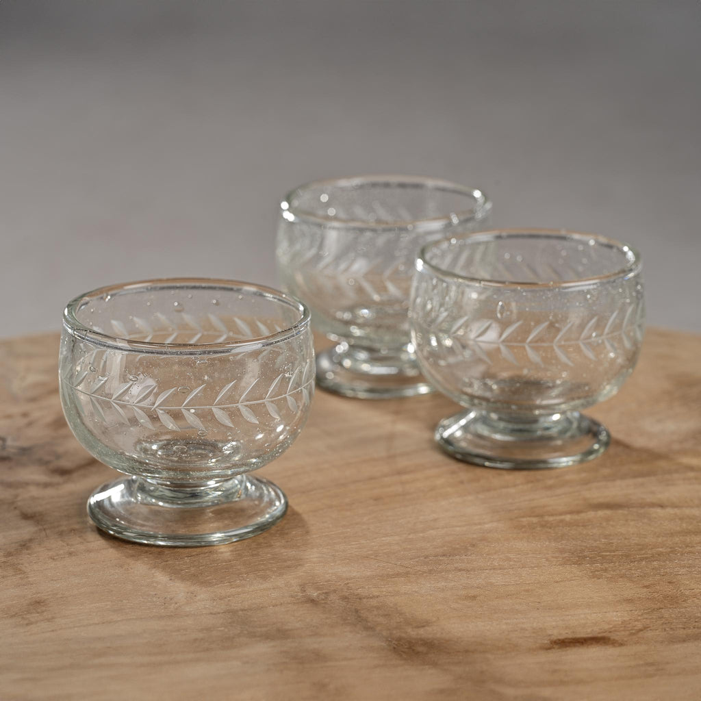 Zodax Patia Handmade Etched Tequila / Mezcal Glasses, Set of 6