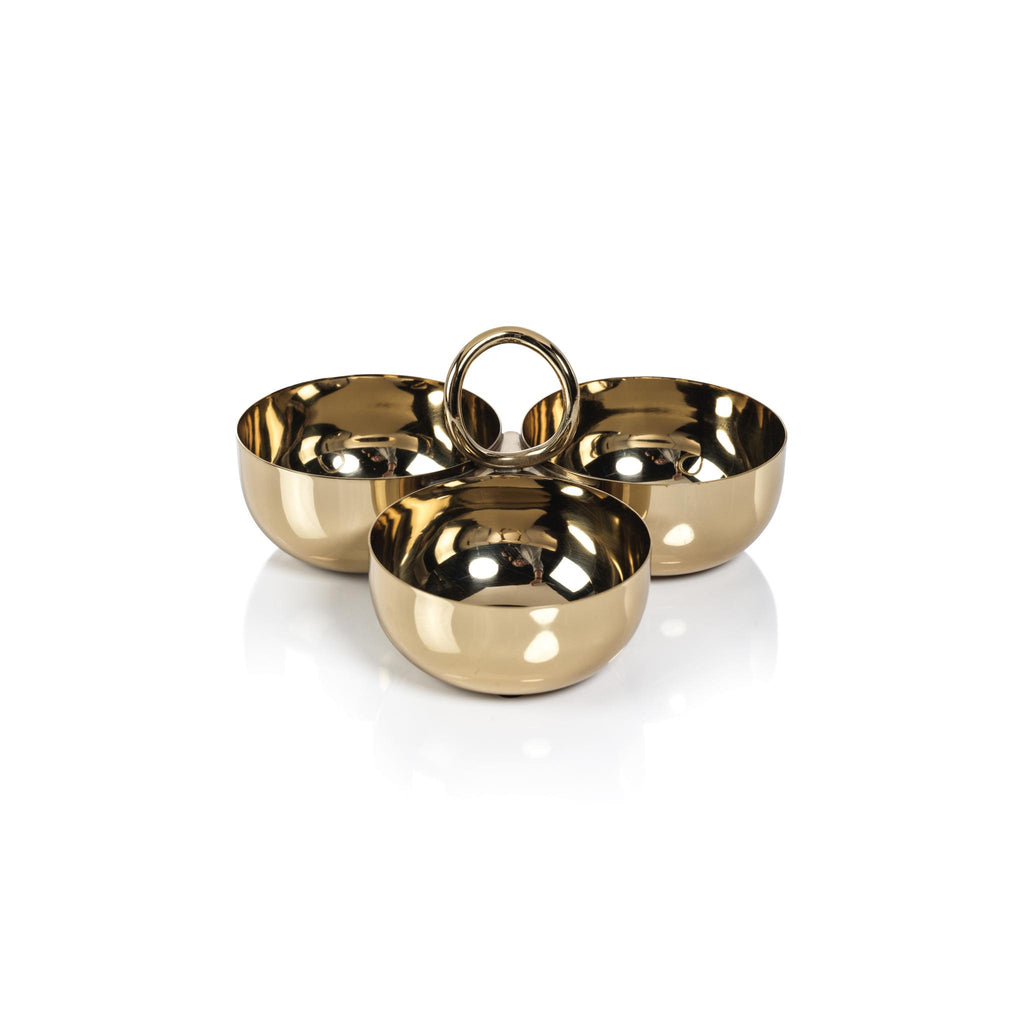 Zodax Gold Andaman Cocktail Condiment Bowl Set