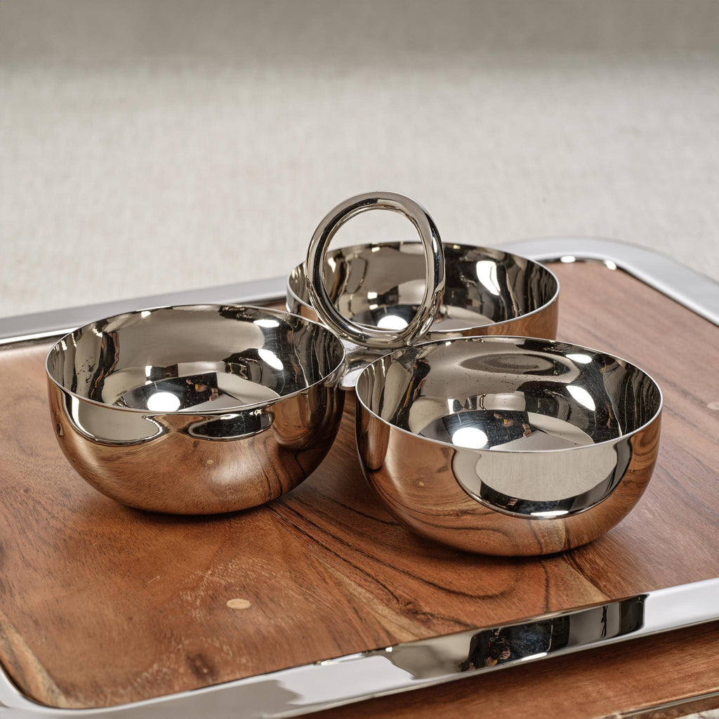 Zodax Nickel Andaman Cocktail Condiment Bowl Set