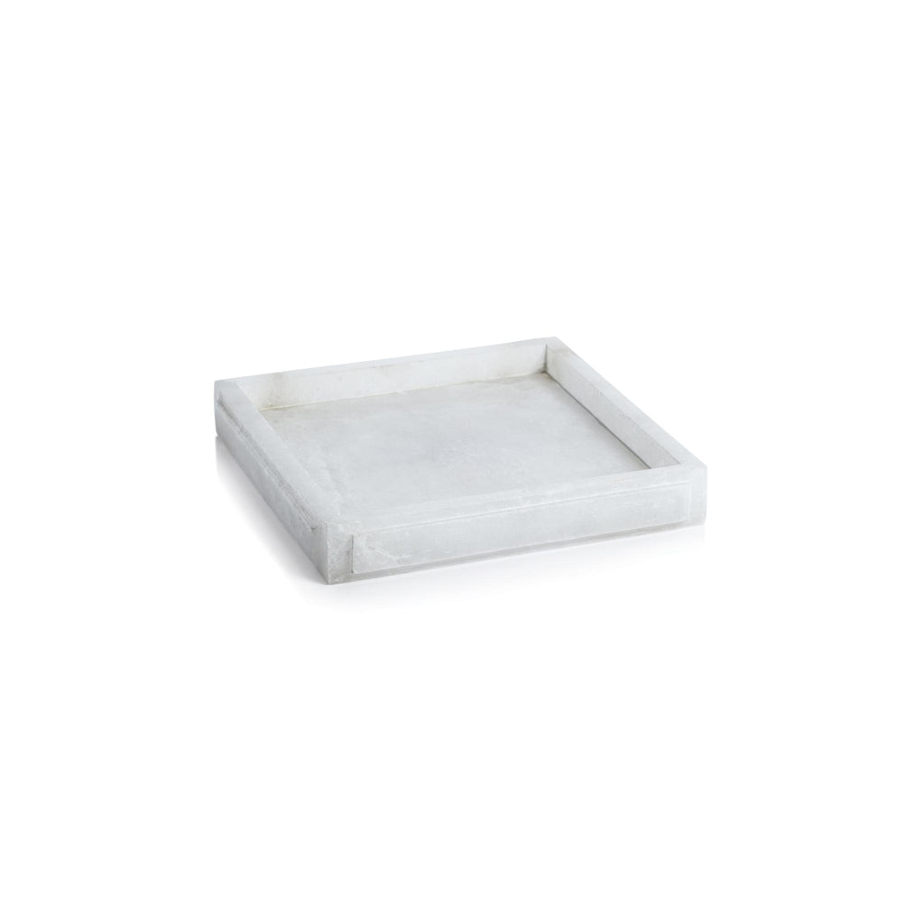 Zodax 8.5" x 8.5" Cremona Alabaster Vanity Tray