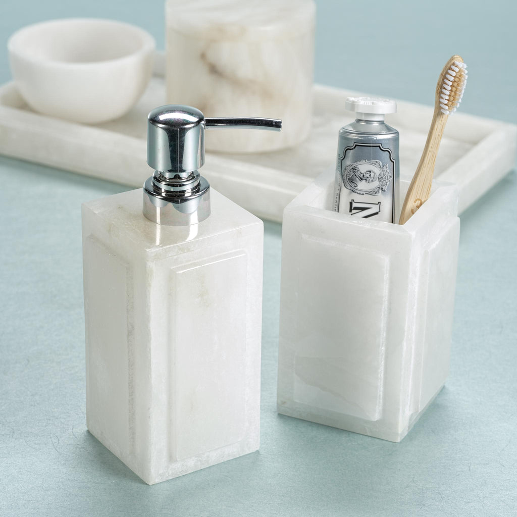 Zodax Cremona Alabaster Lotion / Liquid Soap Dispenser