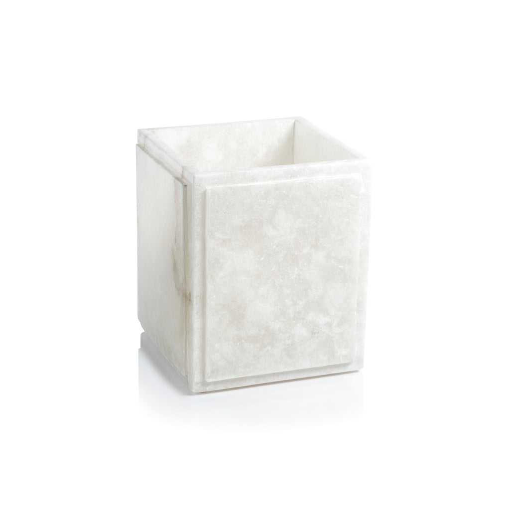 Zodax Cremona Alabaster Wastebasket