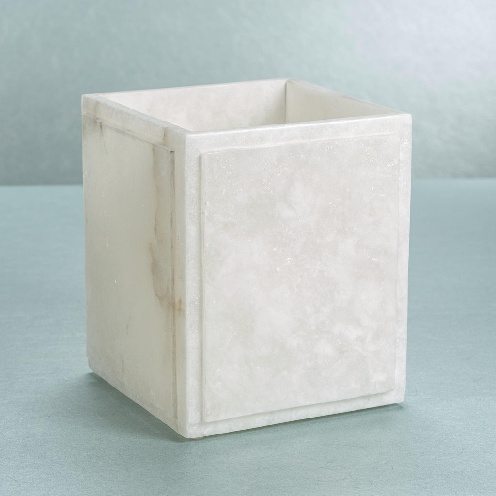 Zodax Cremona Alabaster Wastebasket