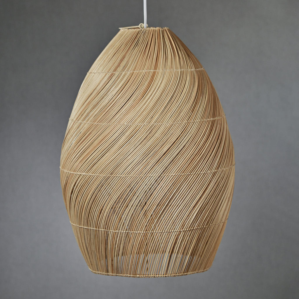 Zodax 19.5" x 28" Marcel Spiral Rattan Pendant Lamp