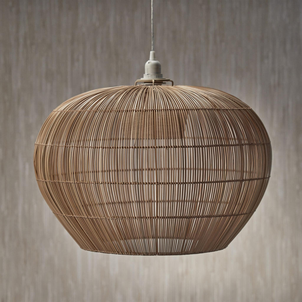 Zodax 21" x 14.5" Amora Buri Pendant Lamp w/ Raffia Shade