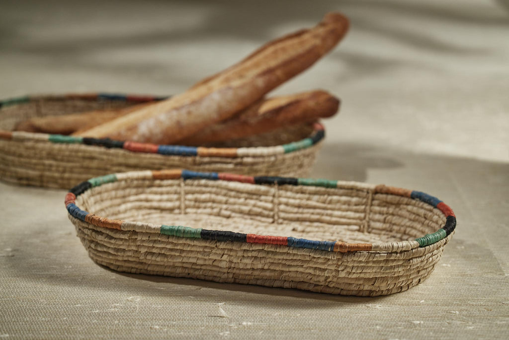 Zodax Oval Bizerte Coiled Raffia Baskets, Set of 2