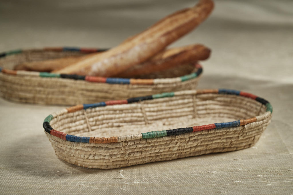 Zodax Oval Bizerte Coiled Raffia Baskets, Set of 2