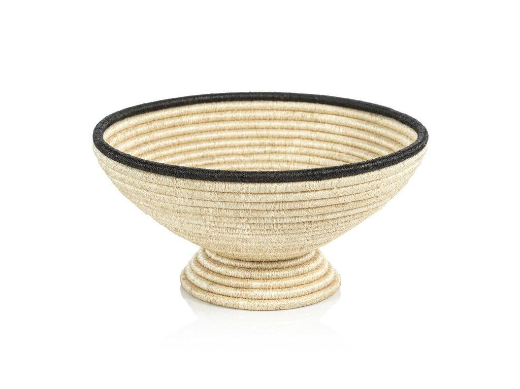 Zodax Matera 15" Diameter Coiled Abaca Footed Bowl