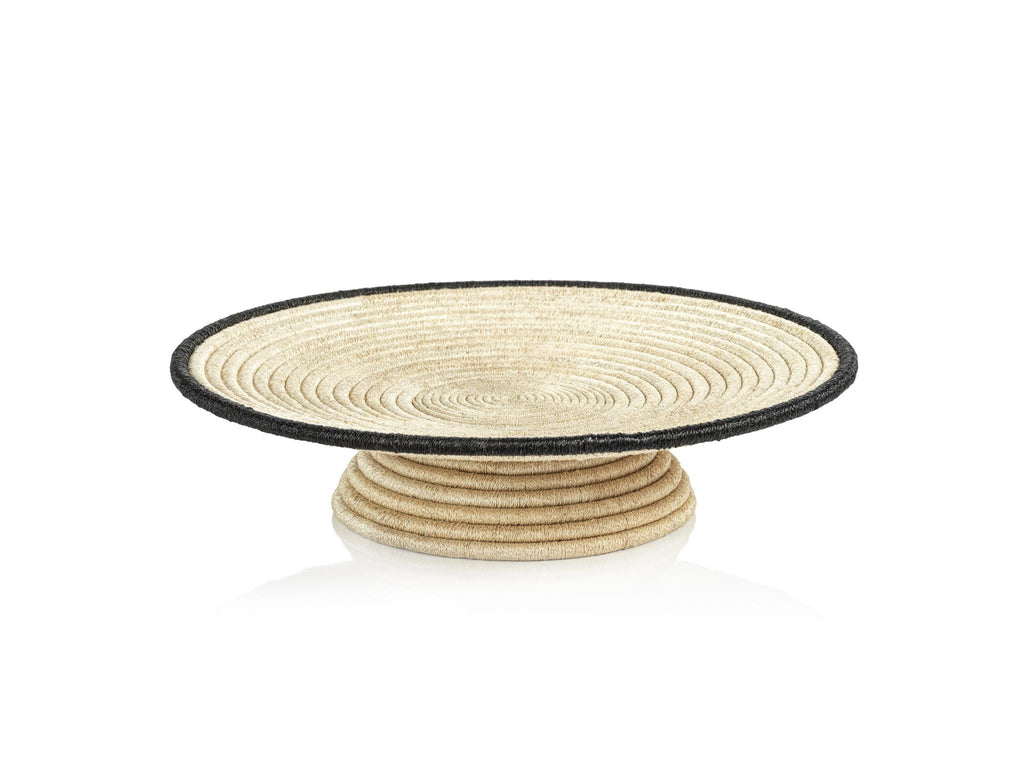 Zodax Matera 18.5" Diameter Coiled Abaca Footed Tray