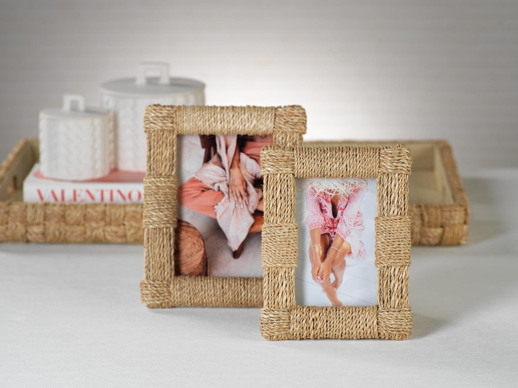 Zodax 4" x 6" Faenza Abaca Rope Photo Frame