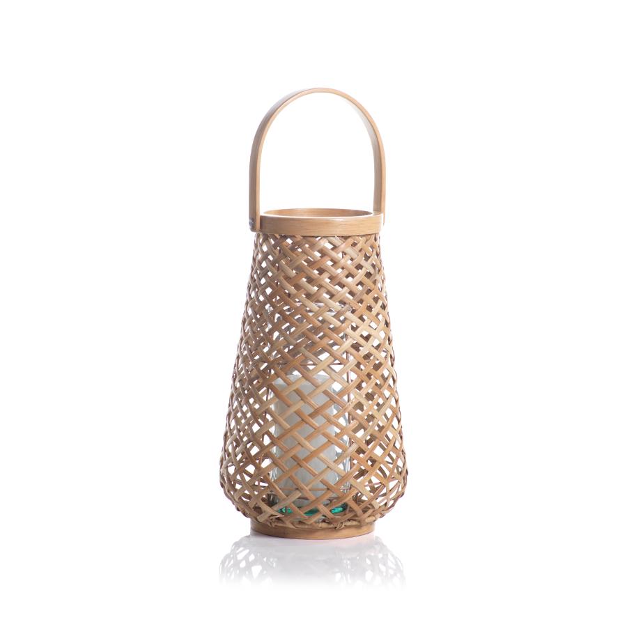 Zodax Mactan 15.75" Tall Rattan Decorative Lantern