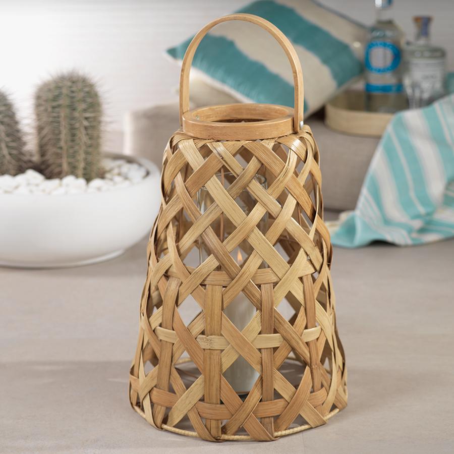 Zodax Davao 17" Tall Rattan Decorative Lantern