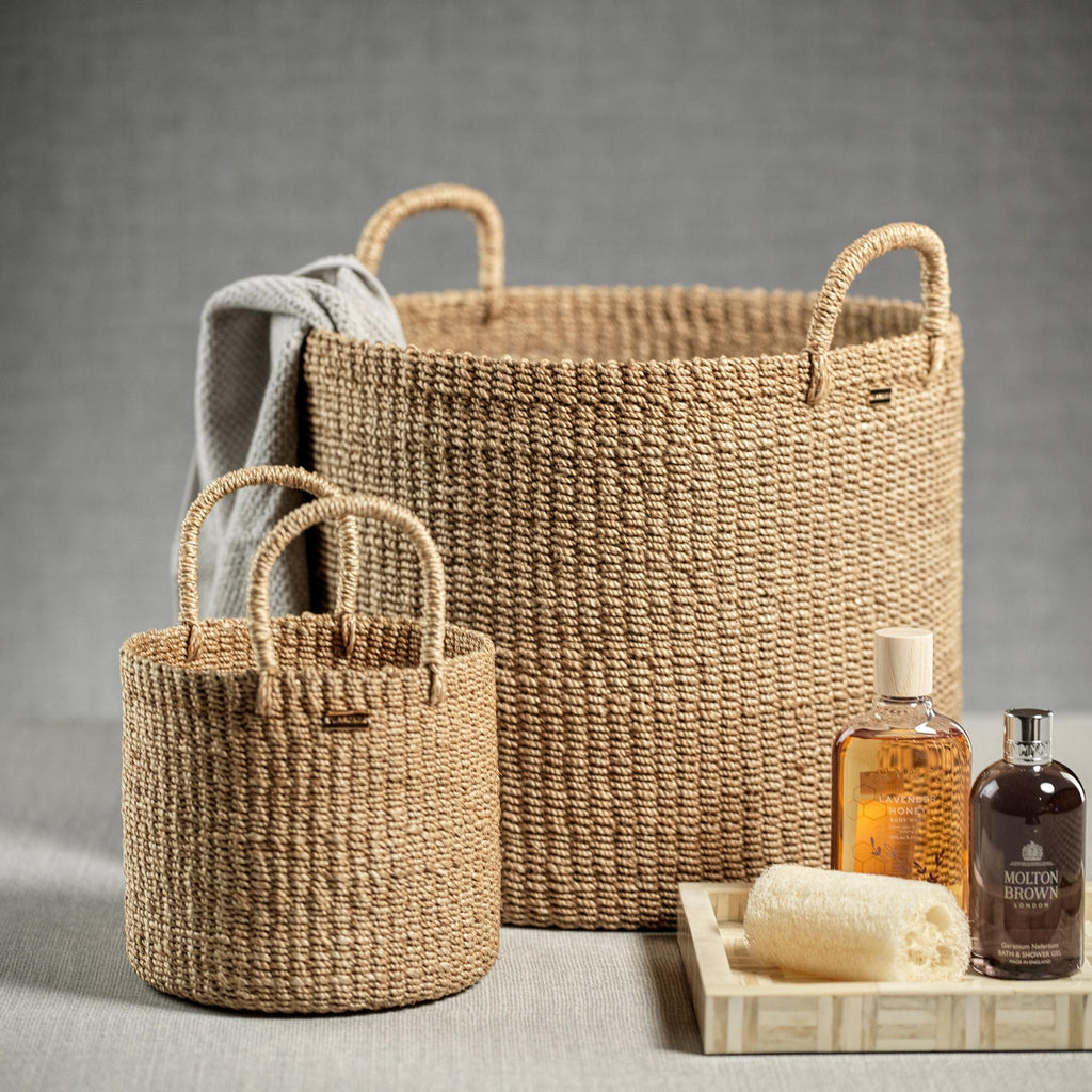 Zodax Round Lucena Abaca Basket/Hamper