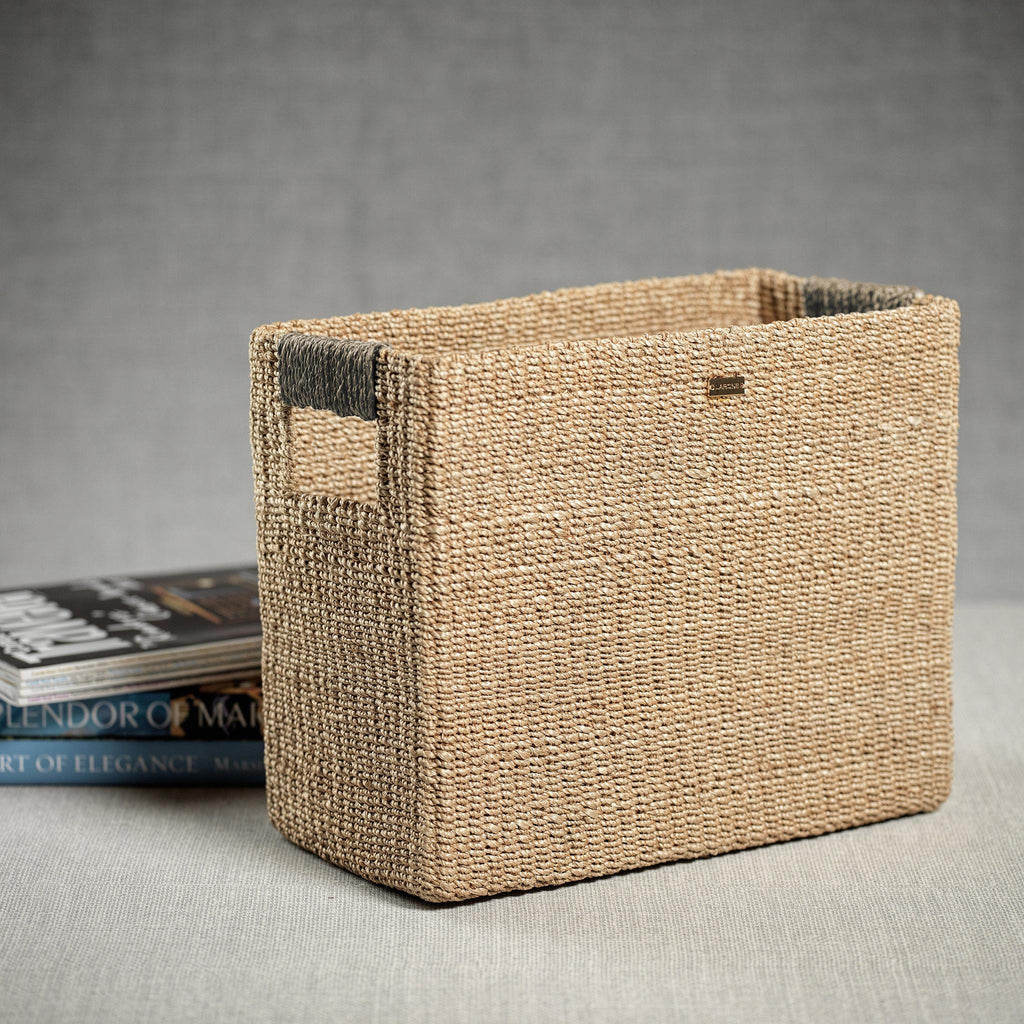 Zodax Lucena Rectangular Abaca Magazine Basket