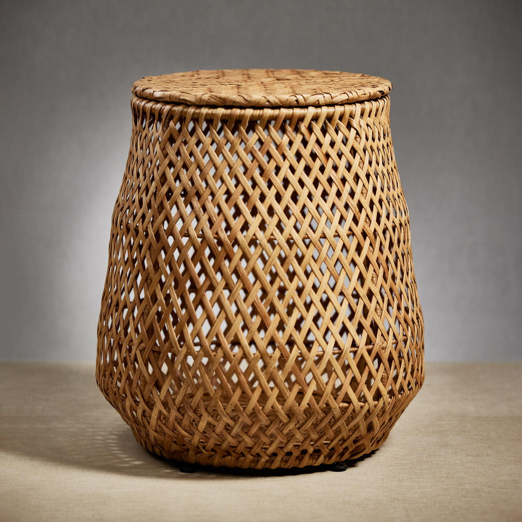 Zodax Larissa Handcrafted Rattan Stool and Storage