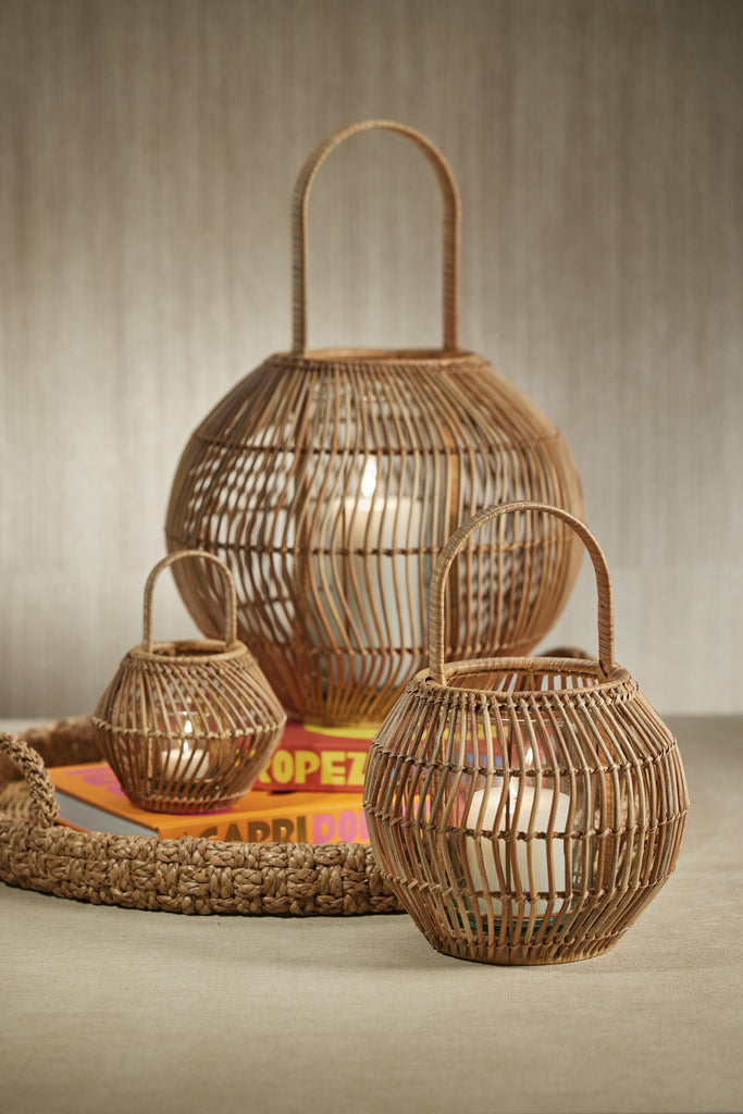 Zodax Large Teramo Rattan Woven Decorative Lantern