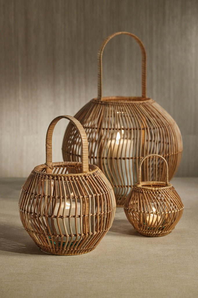 Zodax Large Teramo Rattan Woven Decorative Lantern