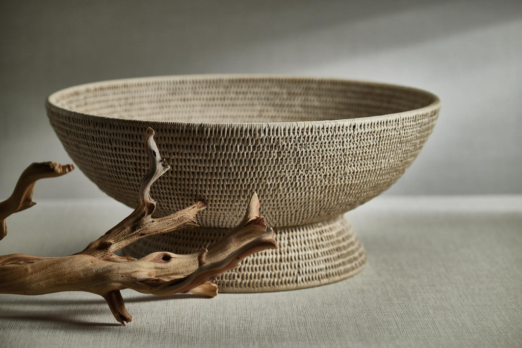 Zodax Surbiton Large Rattan Footed Bowl