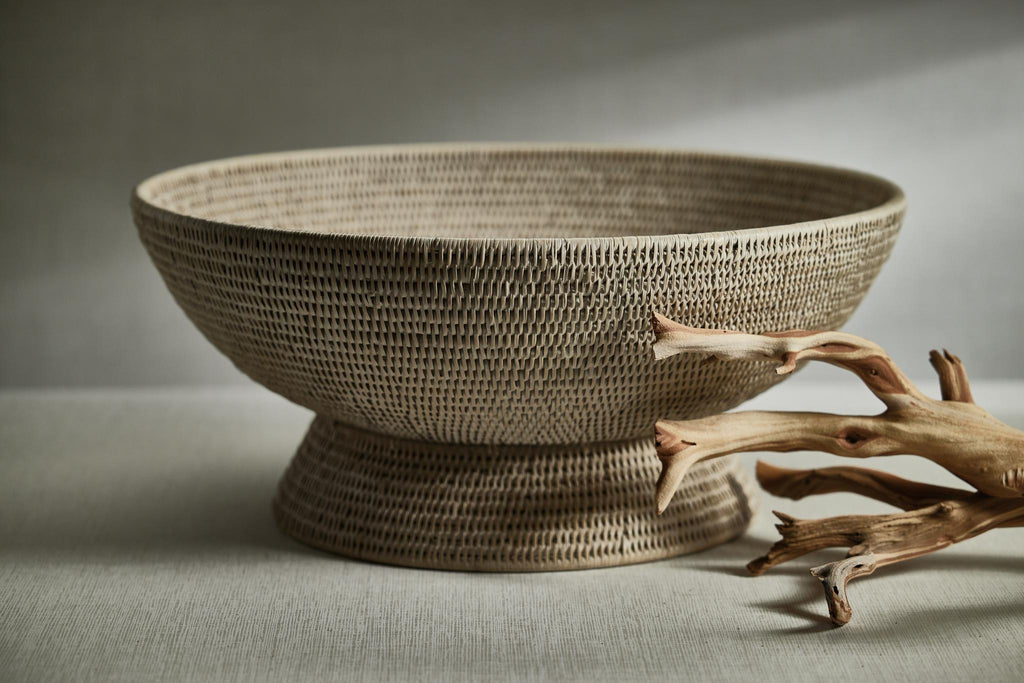 Zodax Surbiton Large Rattan Footed Bowl