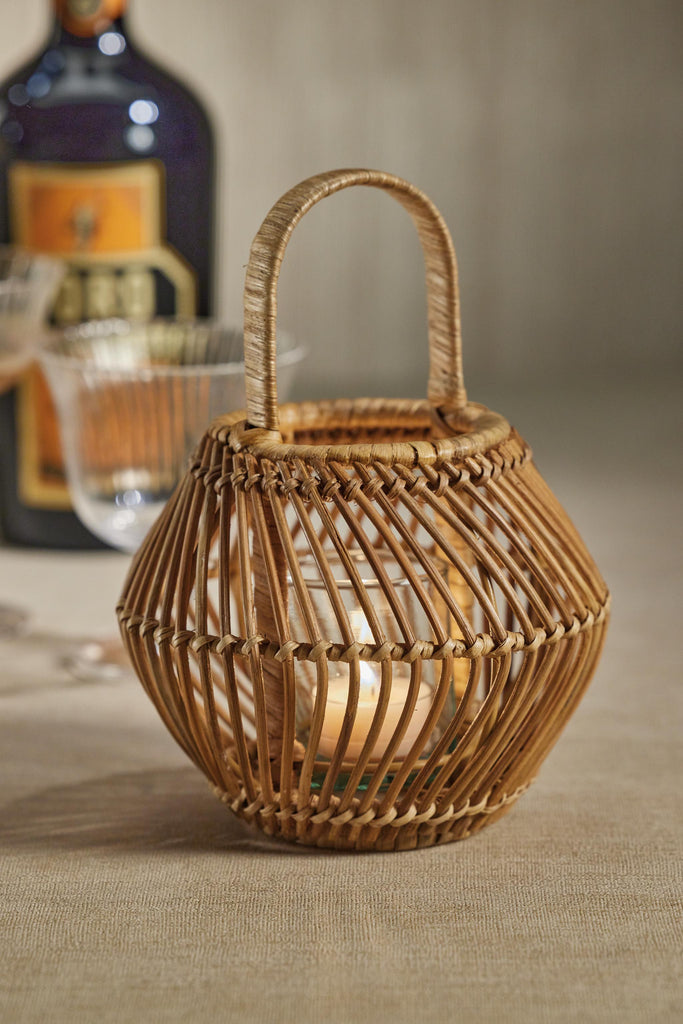 Zodax Small Teramo Rattan Woven Decorative Lantern